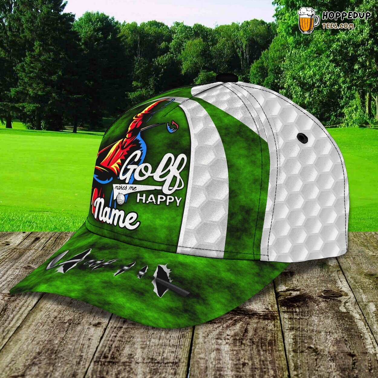 Hole in One 3D Classic Cap Personalized for Golf Lovers Unique Tee Design