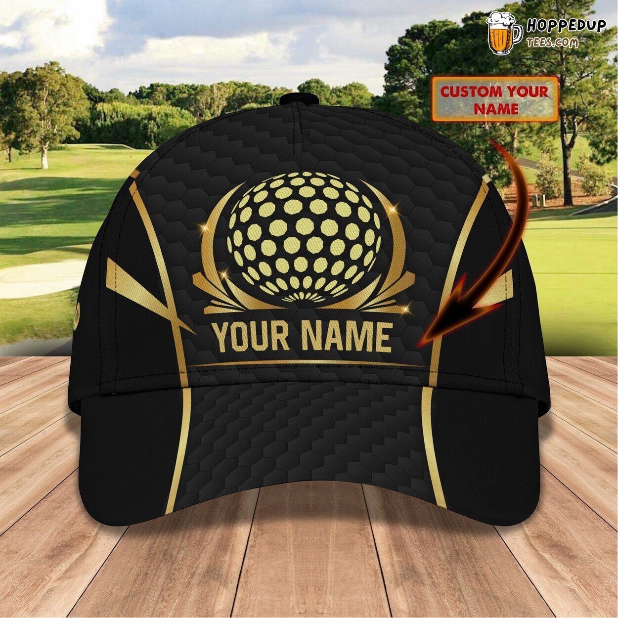 Hole in One Series 3D Classic Cap Golf Personalized Name Unique Edition