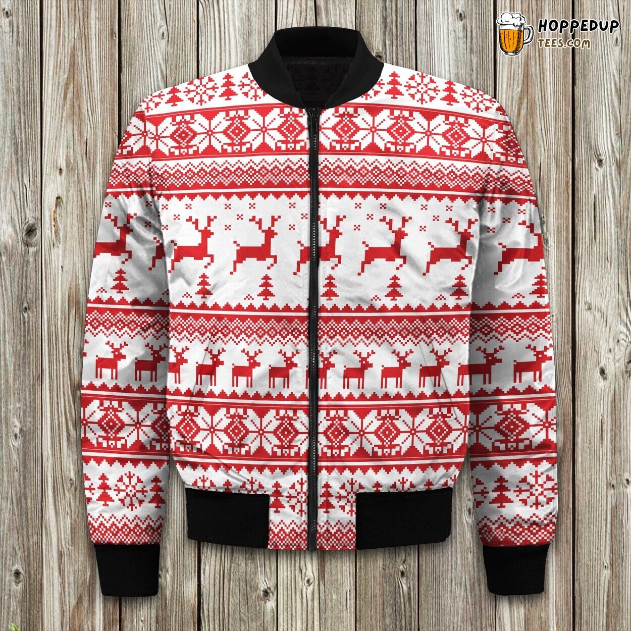 Holiday Spirit Christmas Design Winter Bomber Jacket Festive Fashion Touch