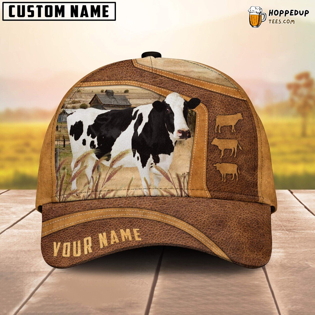 Holstein Farm Lovers Custom 3D All Over Print Baseball Cap Animal Leather