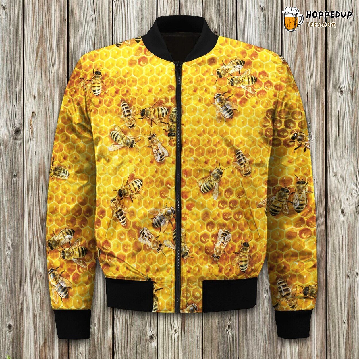 Honey Bee Essence Winter Bomber Jacket Tailored Precision Elegance Design