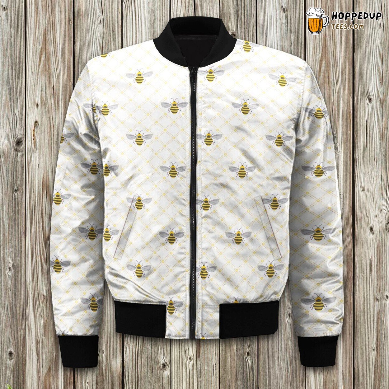 Honeycomb Patterns Bee Life Winter Bomber Jacket Craft