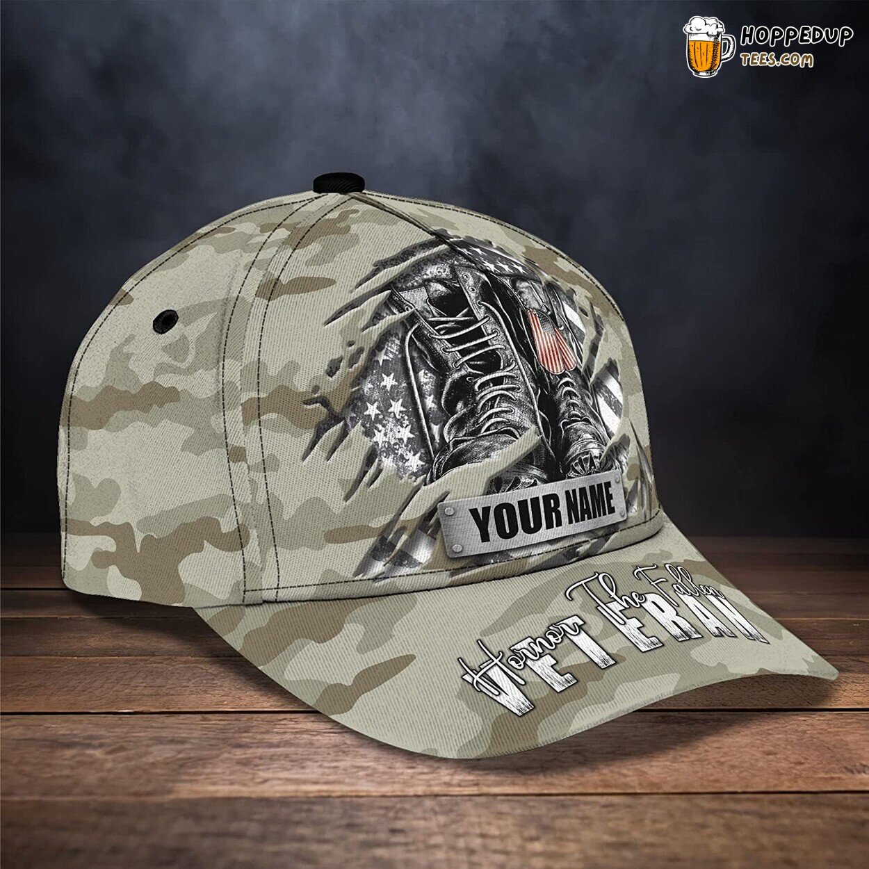 Honor The Fallen 3D Veteran Personalized Hat Unique Remembrance Design
