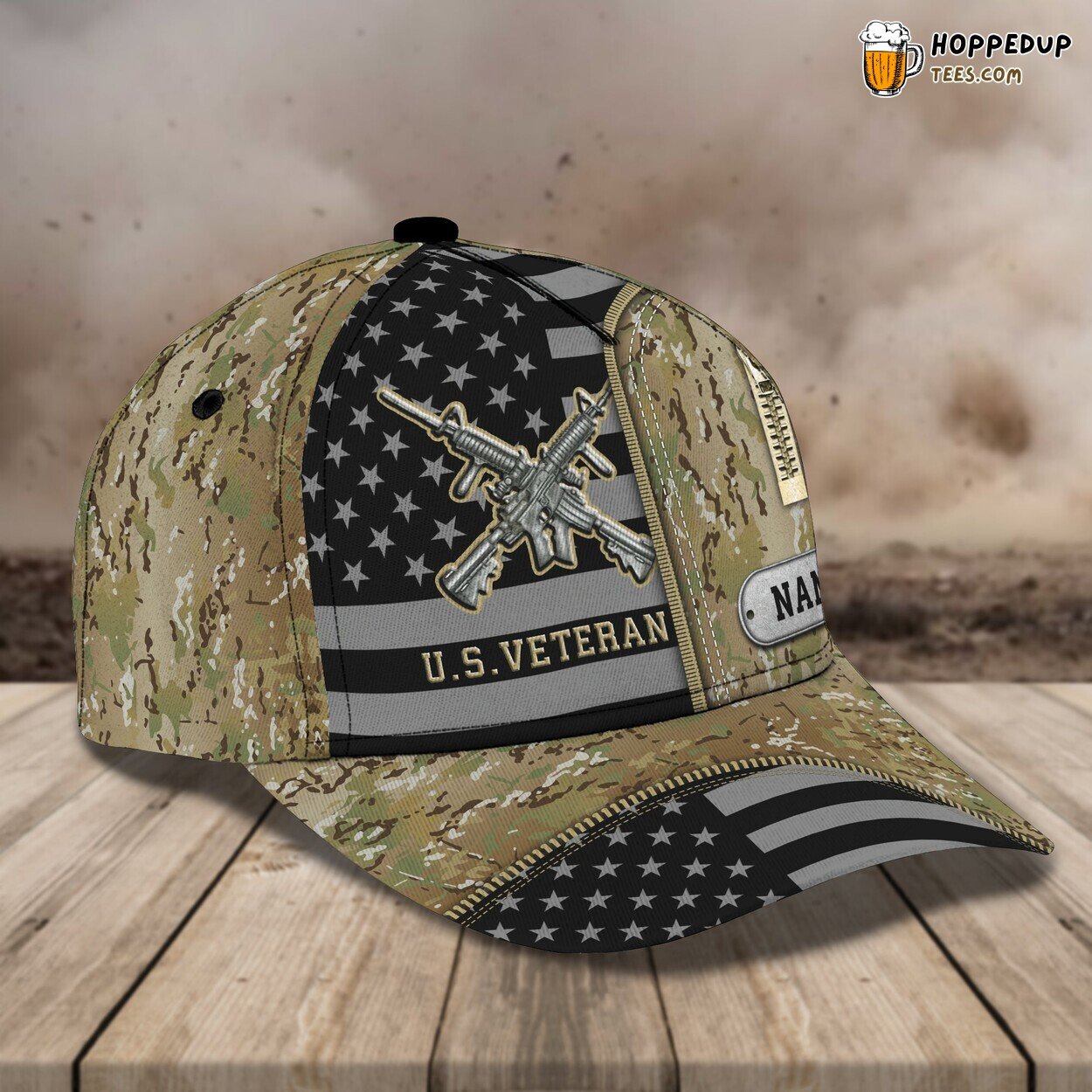 Honorable US Veterans 3D Classic Cap Personalized Name Unique Design
