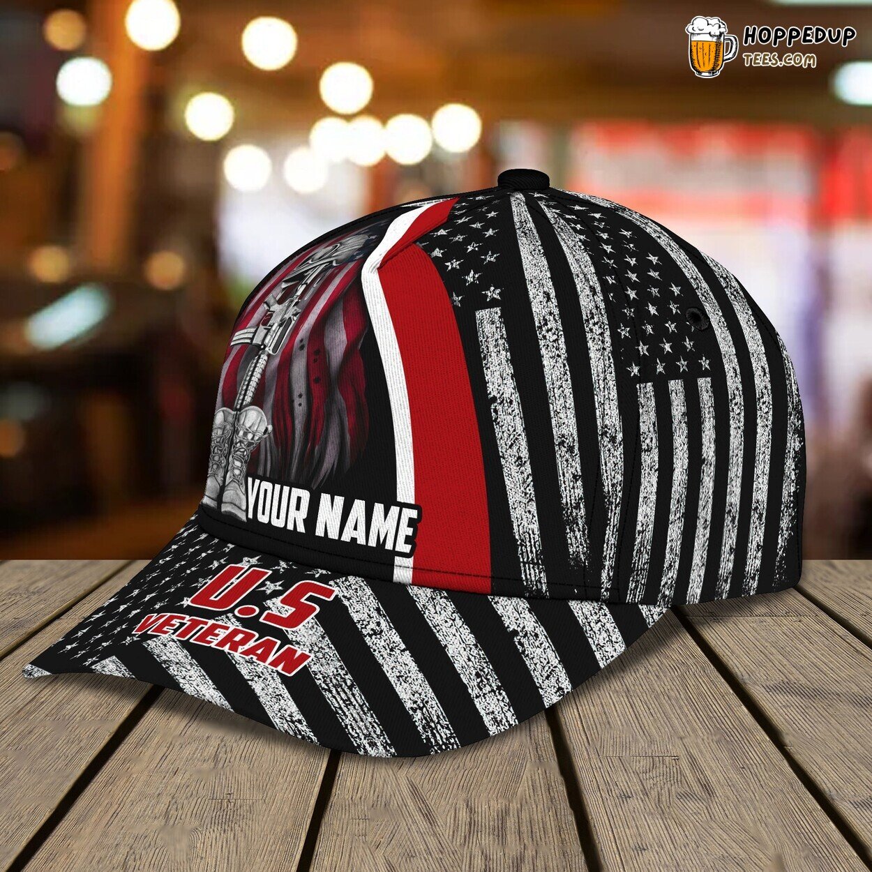 Honoring Service 3D Classic Cap Personalized US Veteran Distinct Design