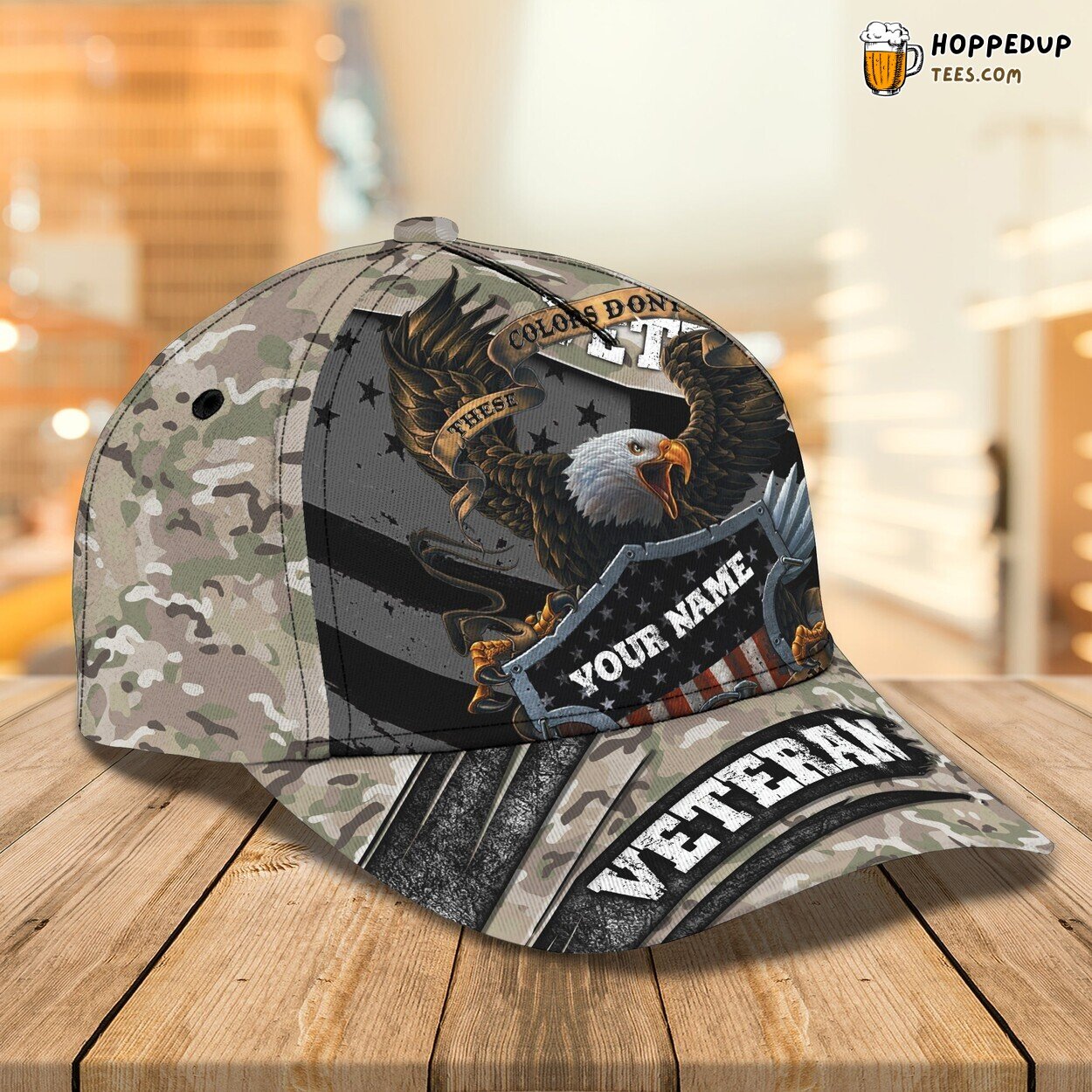 Honoring Service Dedication Personalized 3D Classic Cap US Veteran Tribute