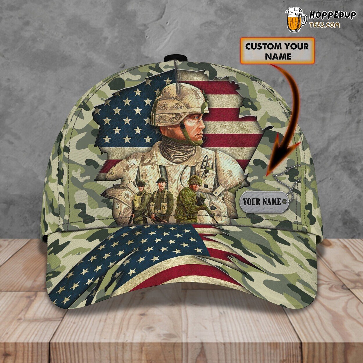 Honoring Veterans 3D Classic Cap Personalized Name Special Edition Design