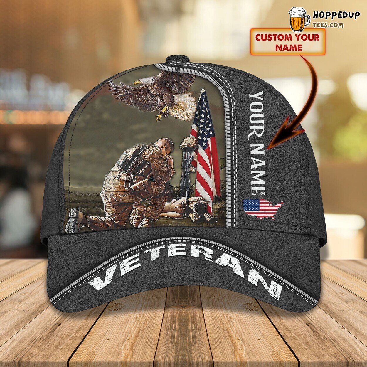 Honoring Veterans 3D Classic Cap Personalized Unique Design Name