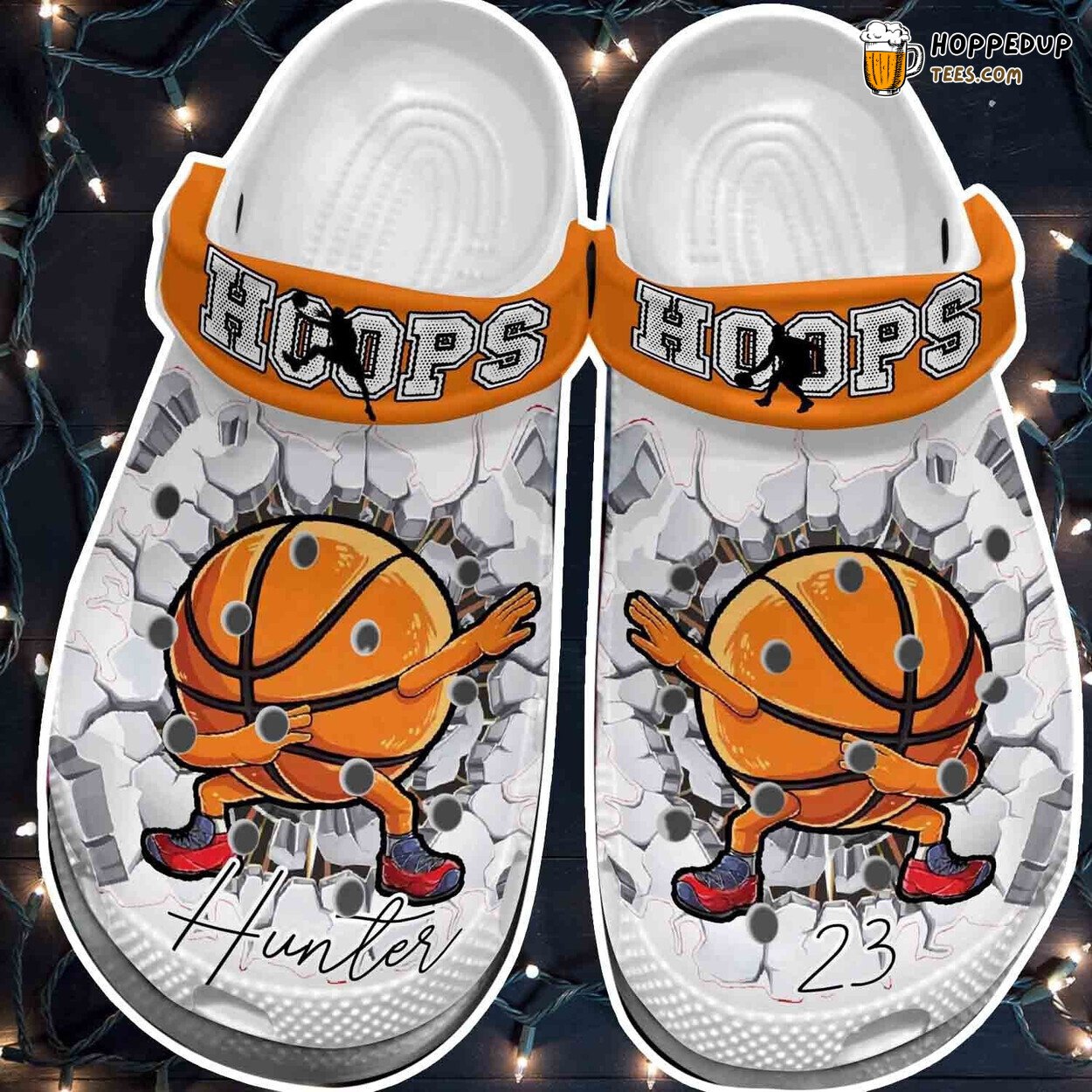 Hoops Basketball Ball Themed Comfortable Unique Clog Shoes