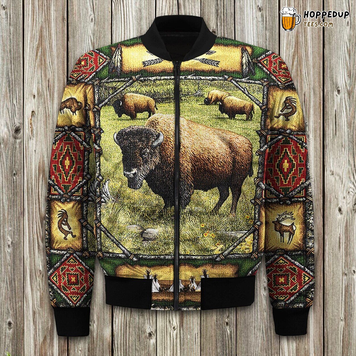 Hopeful Bison Essence Winter Bomber Jacket Tailored Unique Elegance Precision