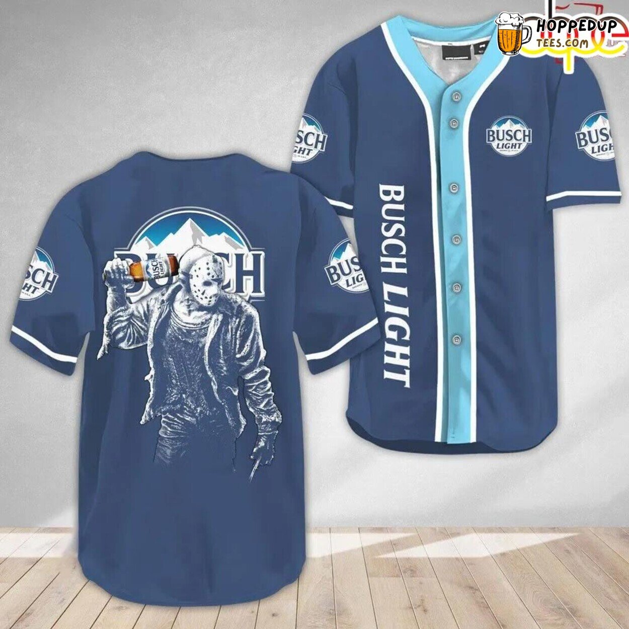 Horror Design Jason Voorhees Busch Light Baseball Jersey Unique Style