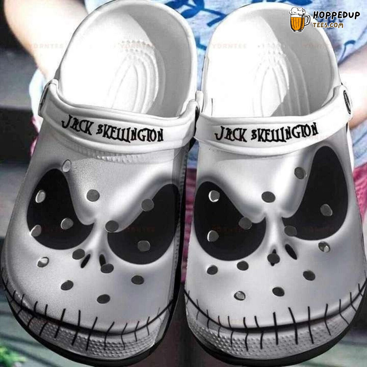 Horror Jack Skellington Face Themed Unique Comfortable Clogs Shoes
