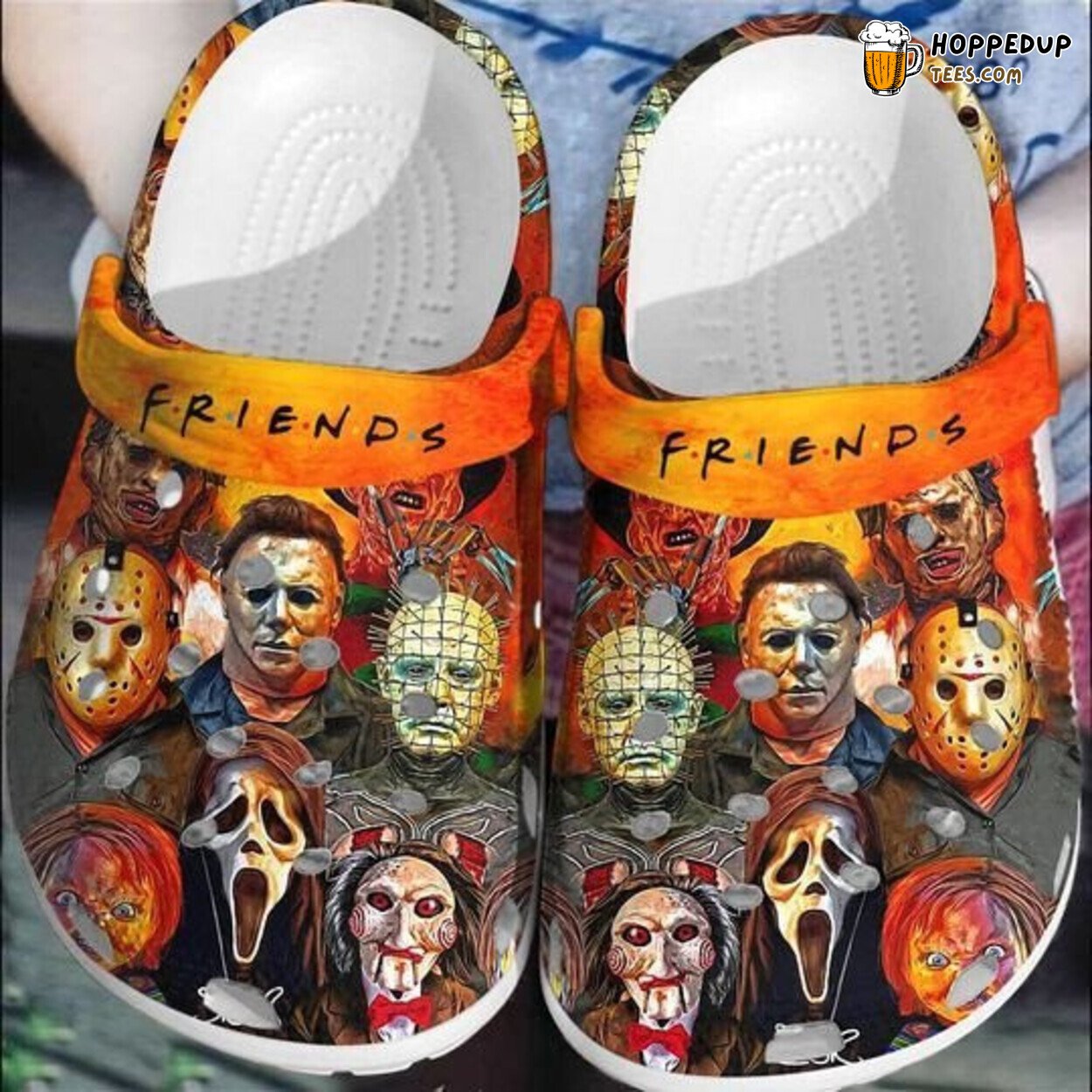 Horror Movies Friends Halloween Themed Classic Comfortable Clogs Shoes