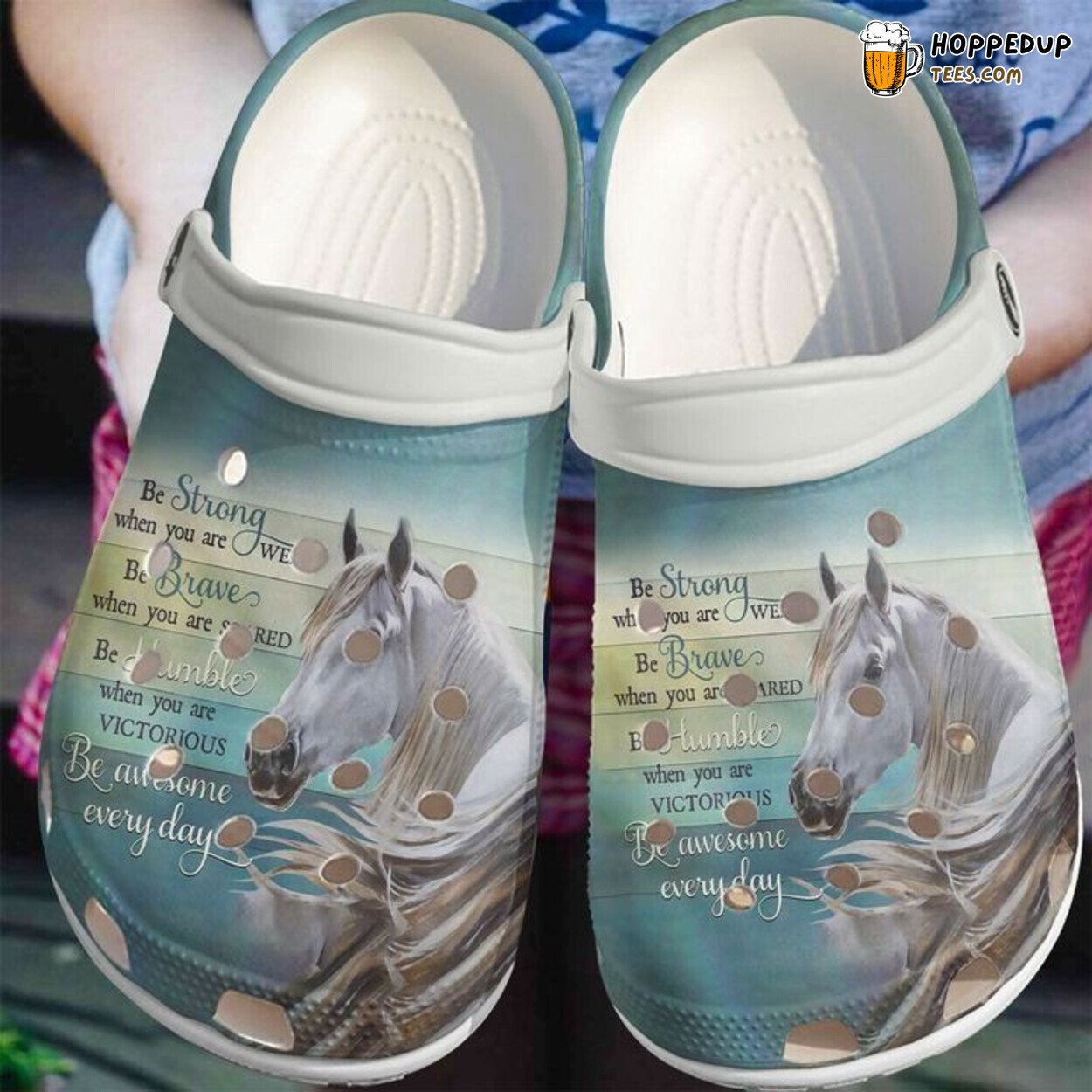 Horse Be Awesome Everyday Theme Comfortable Stylish Clogs
