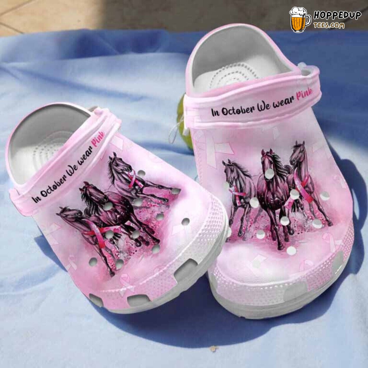 Horse Breast Cancer Awareness Birthday Gifts Comfortable Unique Clogs
