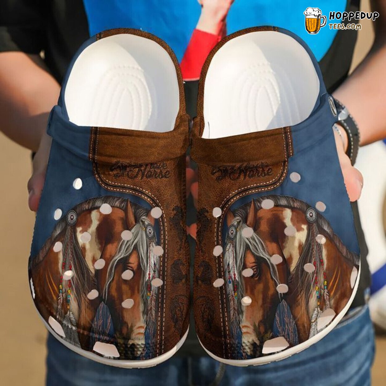 Horse Love Themed Comfortable Clog Shoes Unique Equestrian Inspired Footwear