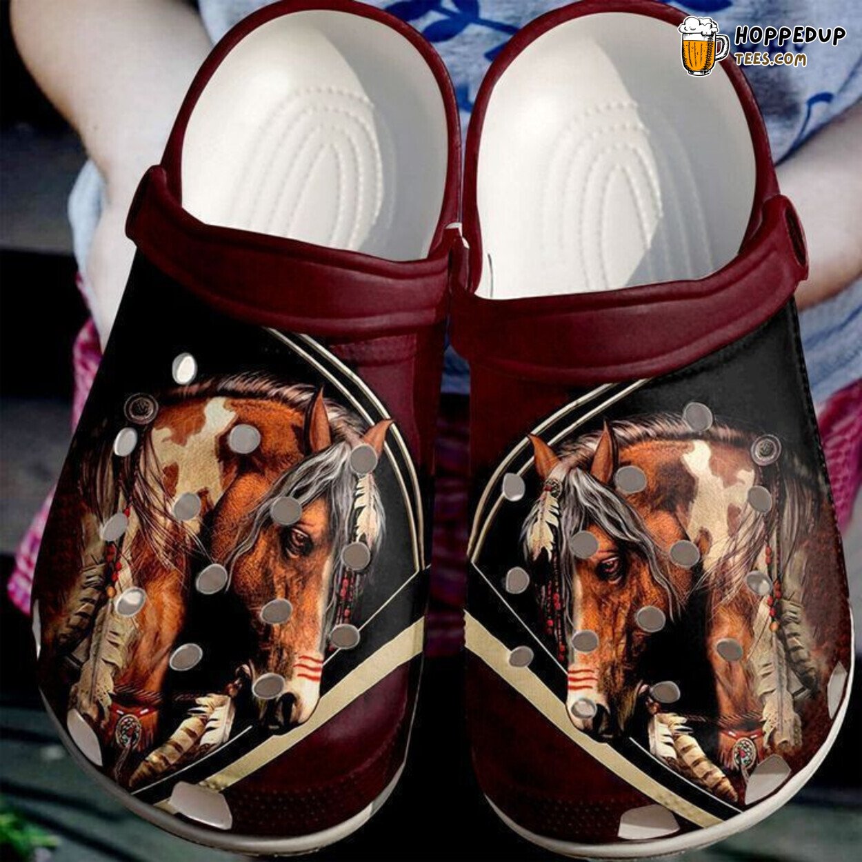 Horse Native Classic Design Comfortable Clogs Equestrian Inspired Shoes