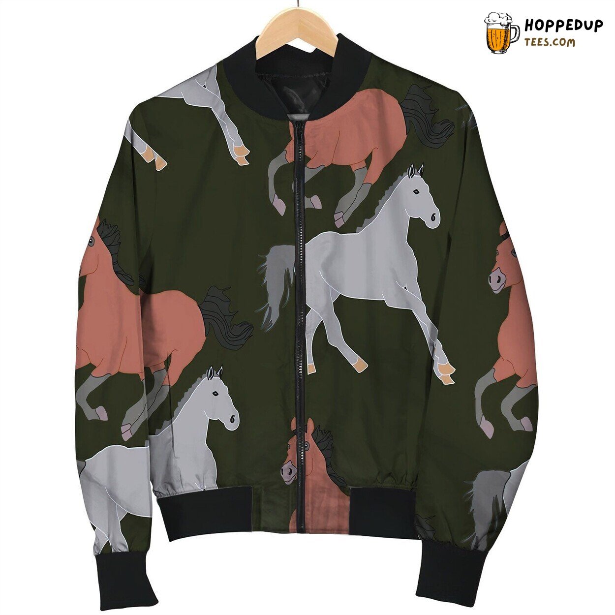 Horse Pattern By Courtney Graben Bomber Jacket