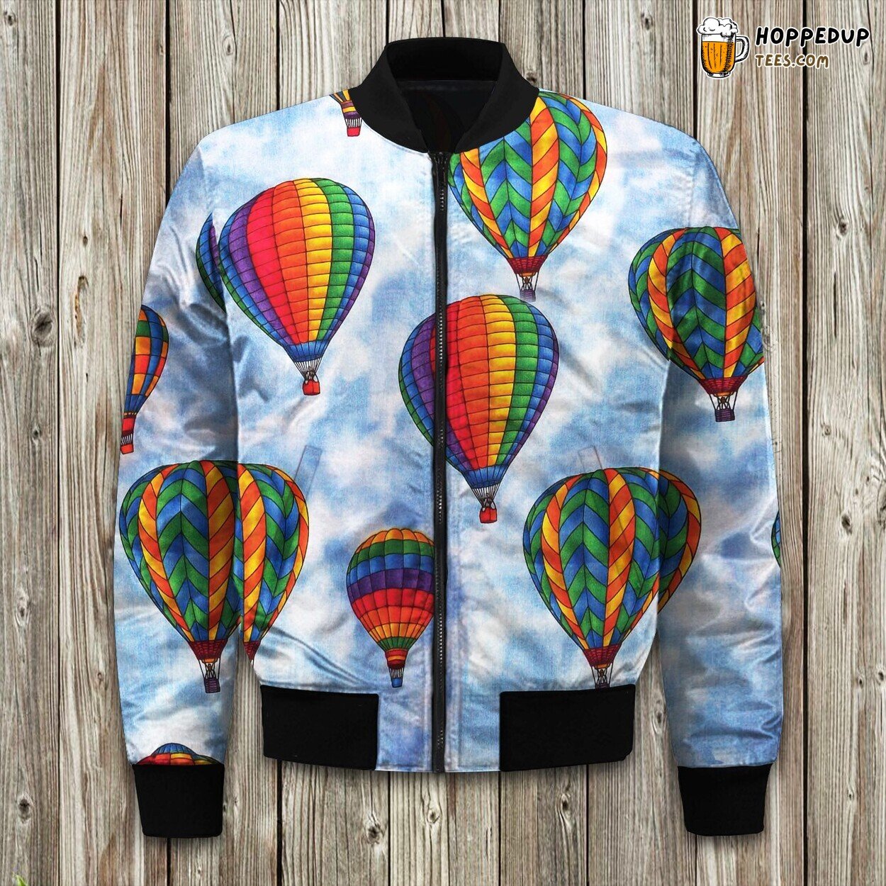 Hot Air Balloon Colorful Bomber Jacket