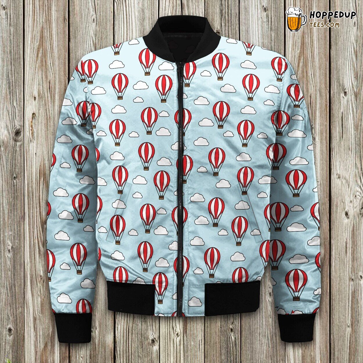 Hot Air Balloon In The Air Bomber Jacket