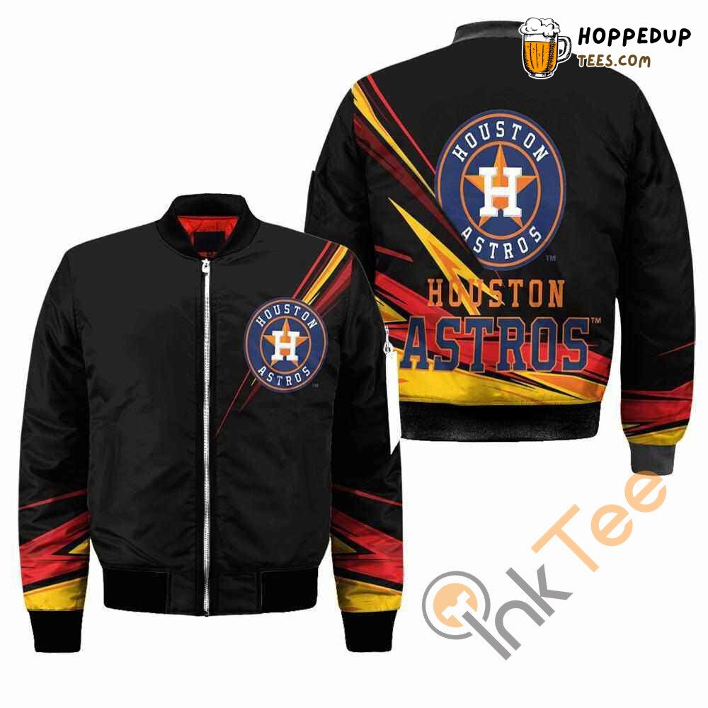 Houston Astros MLB Sleek Black Collector Bomber Jacket Design
