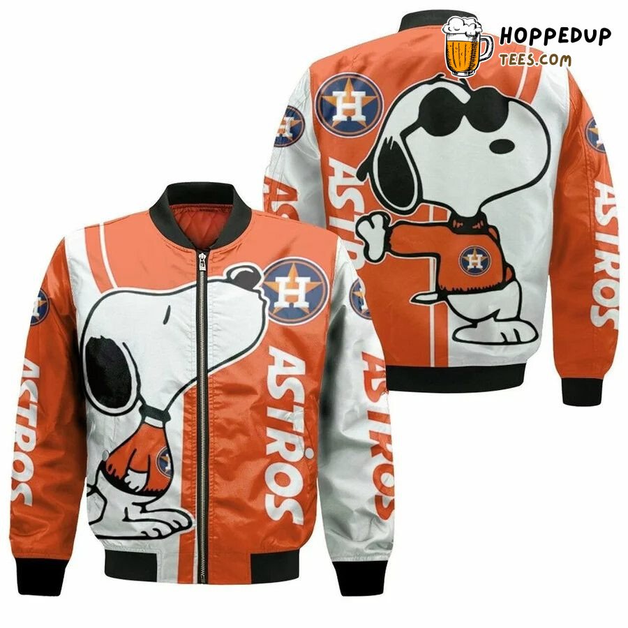 Houston Astros Snoopy Themed Casual MLB Bomber Jacket Edition