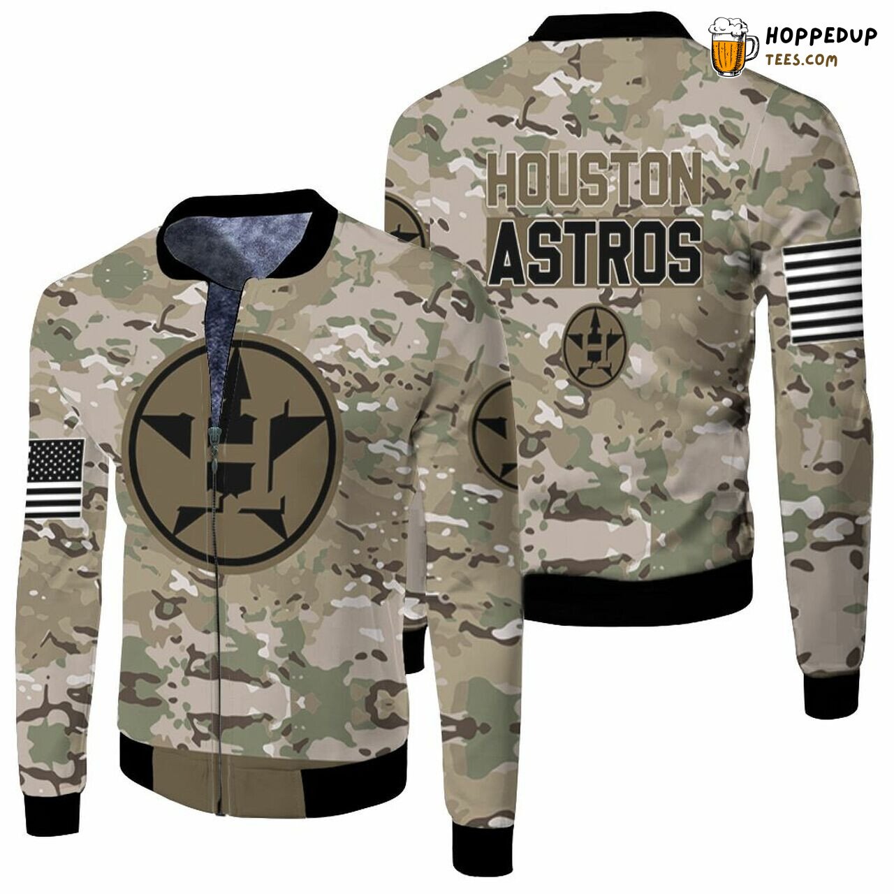 Houston Astros Tactical Camo Pattern MLB Bomber Jacket Series
