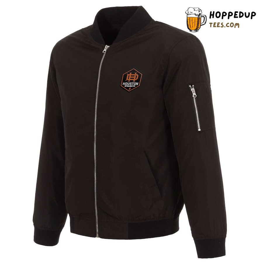 Houston Dynamo MLS Sleek Black Support Bomber Jacket Edition