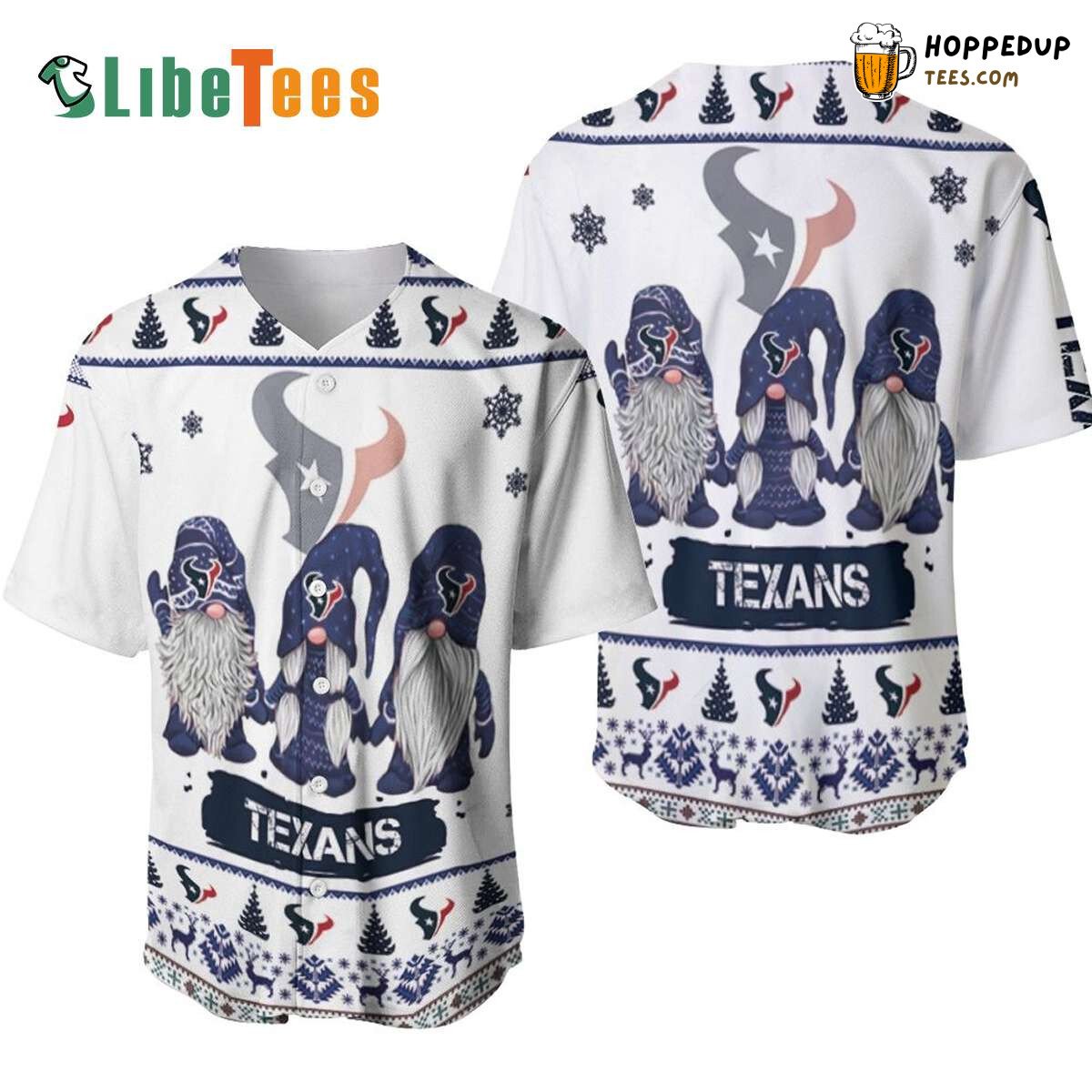 Houston Texans Baseball Jersey Christmas Gnomes Perfect Gifts For Your Loved Ones Jersey Shirt