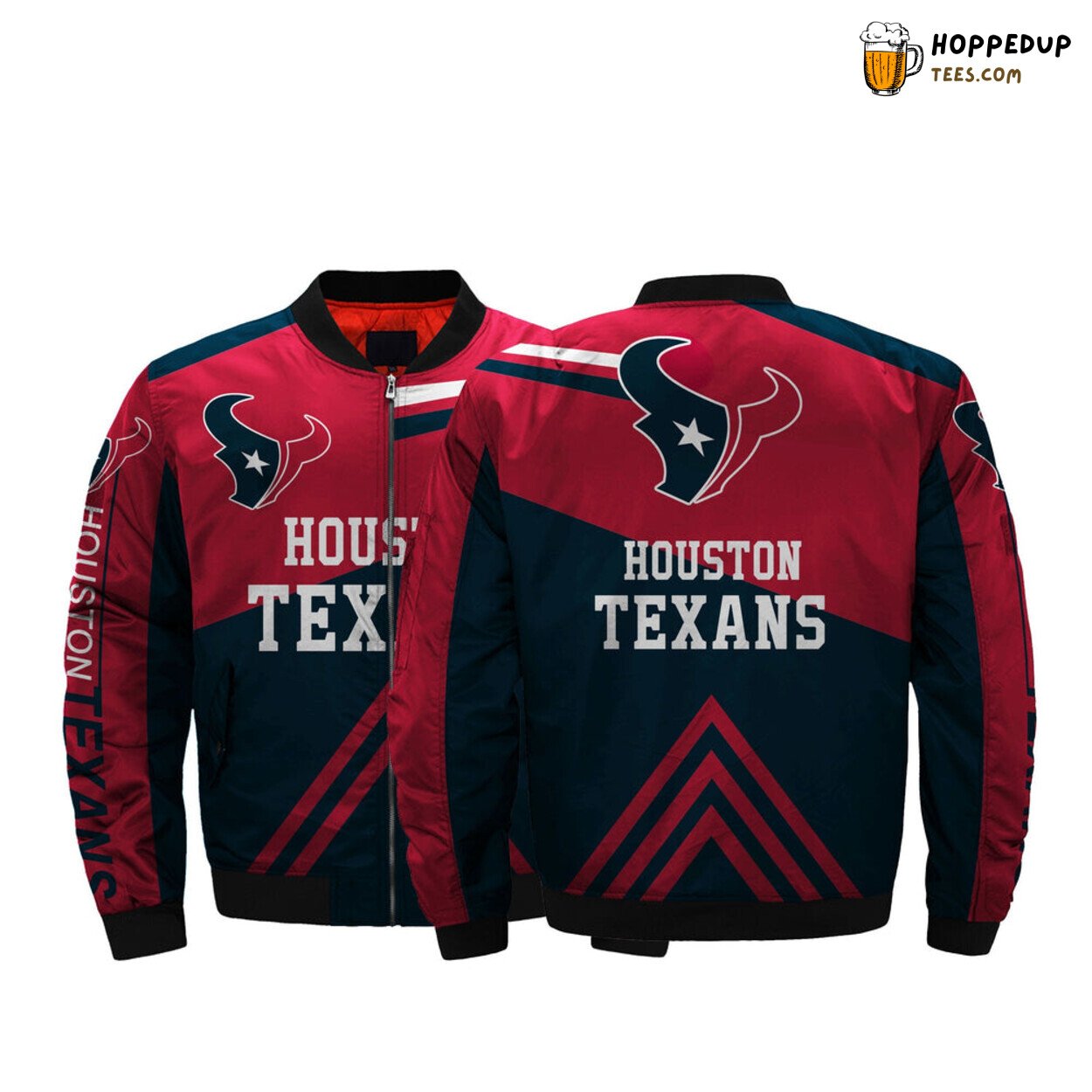 Houston Texans NFL Men 3D Print Bomber Jacket Sale Series Classic Look Design