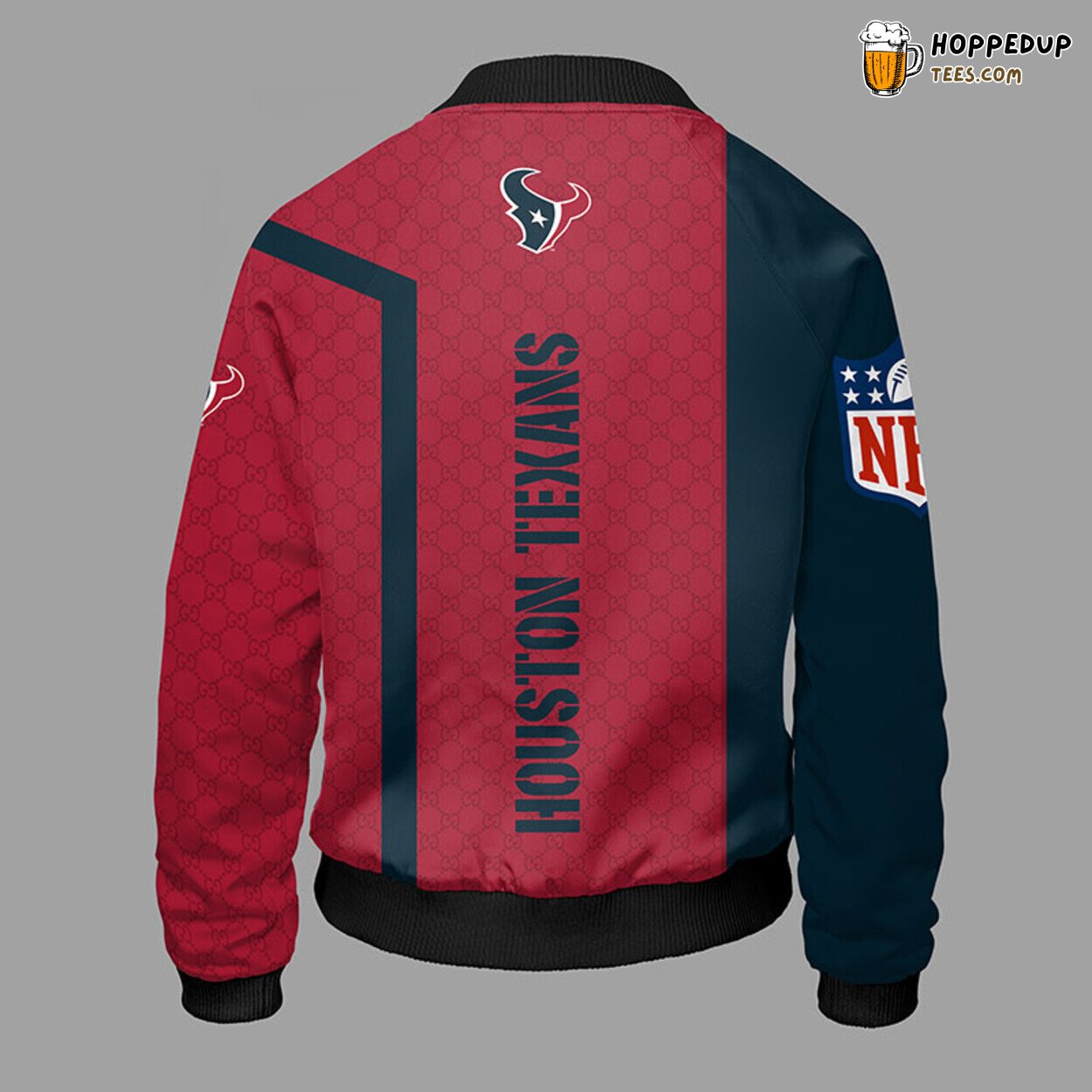Houston Texans NFL Unisex Distinct Red Bomber Jacket Theme