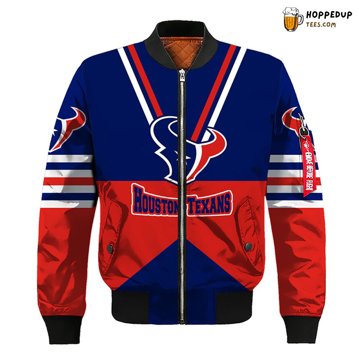 Houston Texans NFL Unisex Red Blue Distinct Bomber Jacket Design