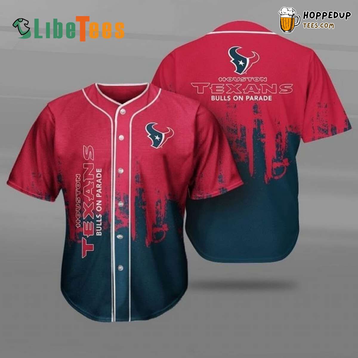 Houston Texans Red Navy Blue Graffiti Baseball Jersey Design