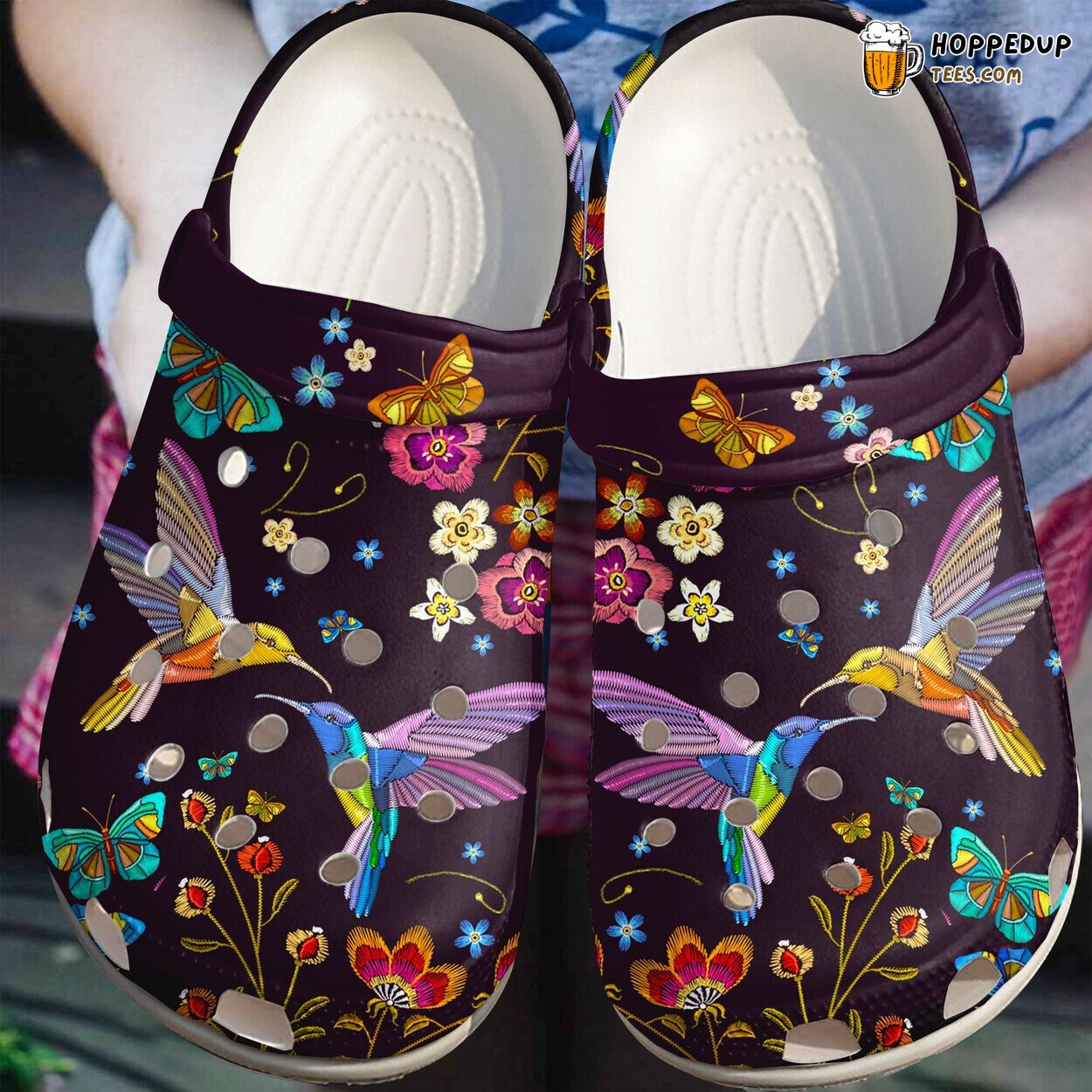 Humming Bird Magical Hippie World Outdoor Shoes Vibrant Design Footwear