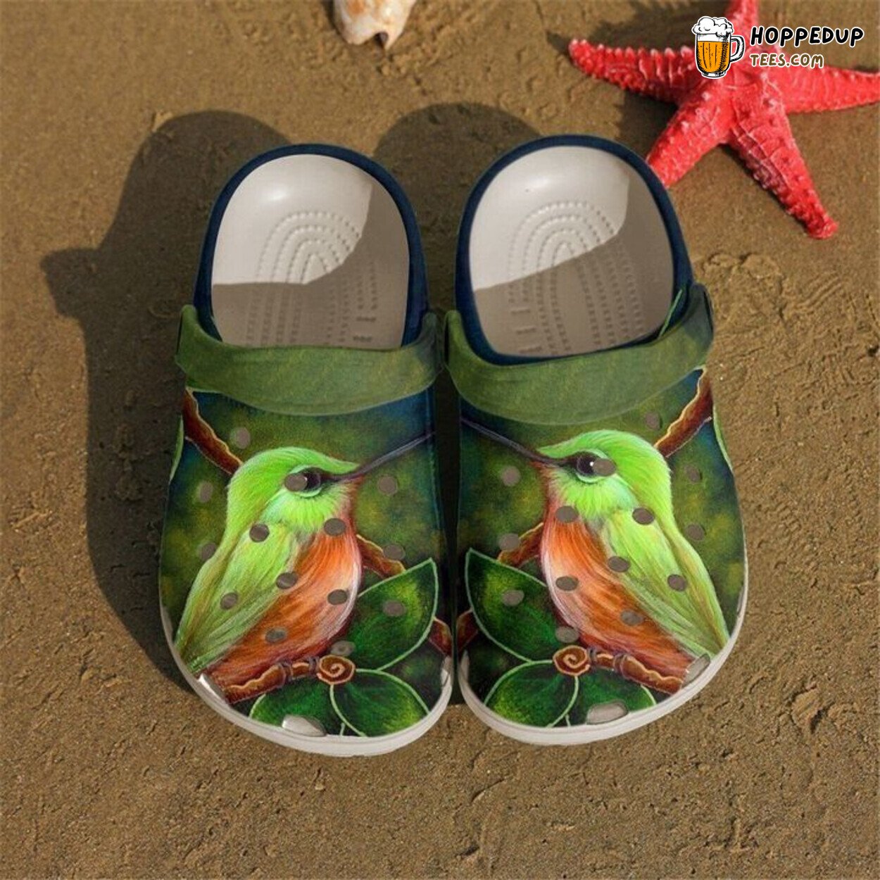 Hummingbird Chestnut Classic Comfortable Clogs Stunning Bird Shoes