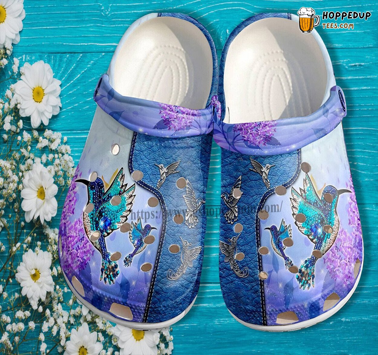 Hummingbird Girl Twinkle Pastel Croc Shoes Gift Women Girl Love Theme