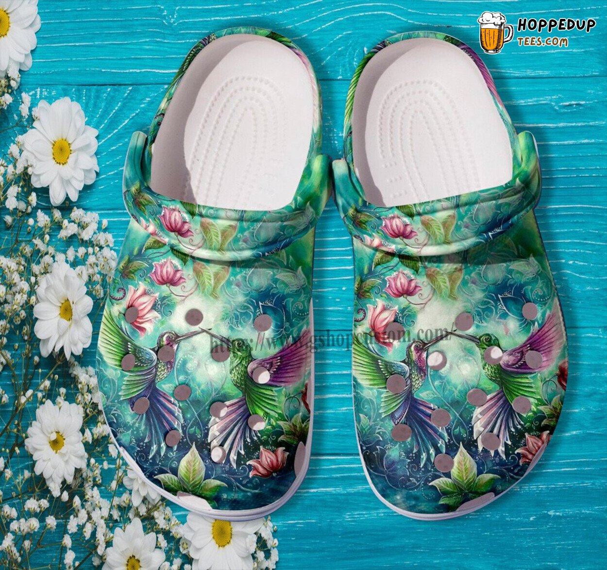 Hummingbird Mystery Green Mother Gift Comfortable Unique Clogs