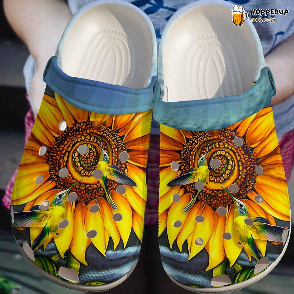 Hummingbird Sunflower Custom Shoes Outdoor Birthday Gift Women Daughter Wife