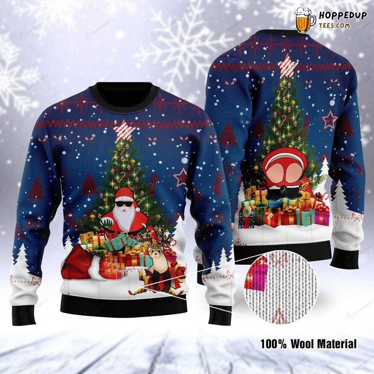Humorous Ugly Christmas Sweater Knitted Festive Holiday Apparel