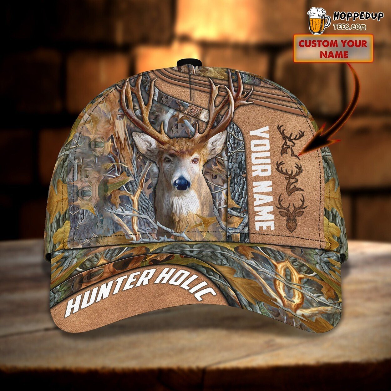 Hunter Holic Classic 3D Cap Personalized Name Unique Premium Design Look
