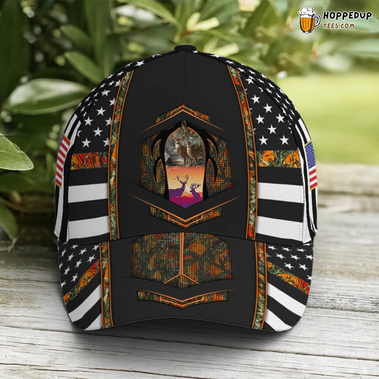 Hunter’s Pride Orange Camouflage US Flag Unique Baseball Cap Design Hunter’s Pride Orange Camouflage US Flag Unique Baseball Cap Design