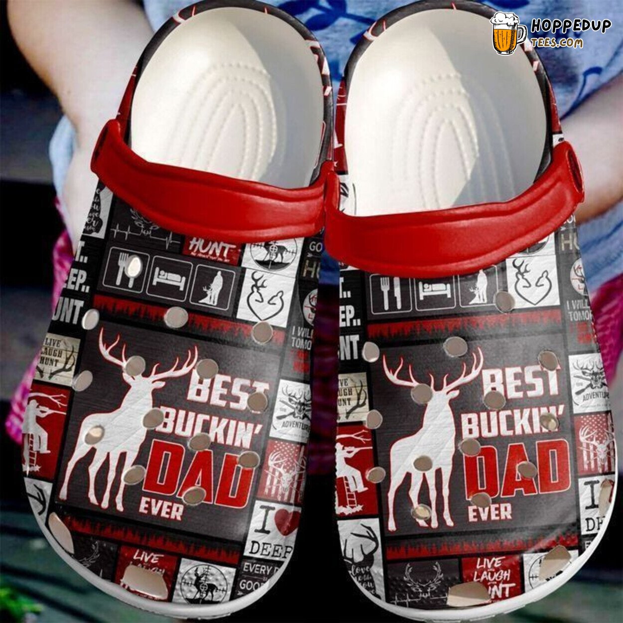 Hunting Best Bucking Dad Ever Classic Comfortable Clogs Shoes