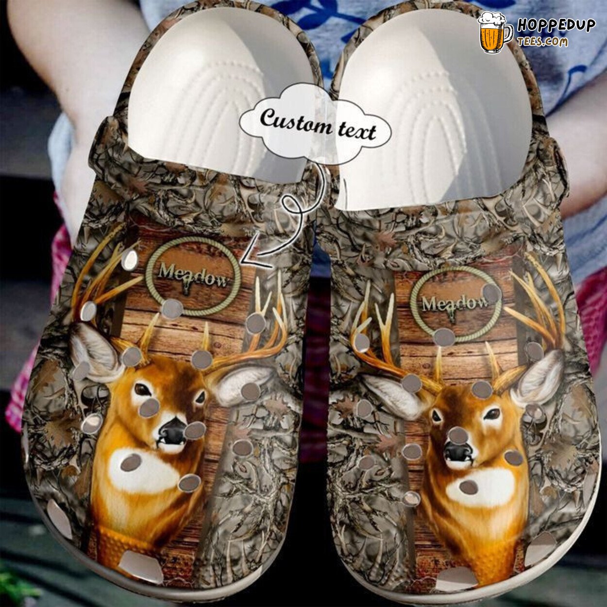 Hunting Customized Deer Hunting Theme Comfortable Unique Clog Shoes