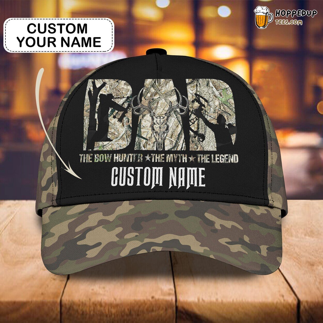 Hunting Dad 3D Classic Cap Personalized Name Unique Premium Styling Design