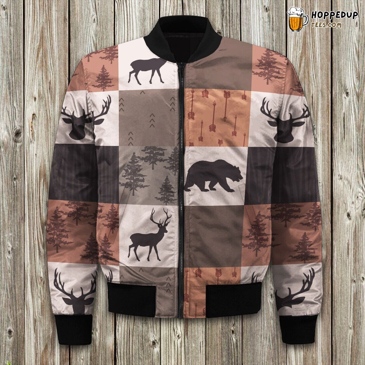 Hunting Deer Camouflage Bomber Jacket