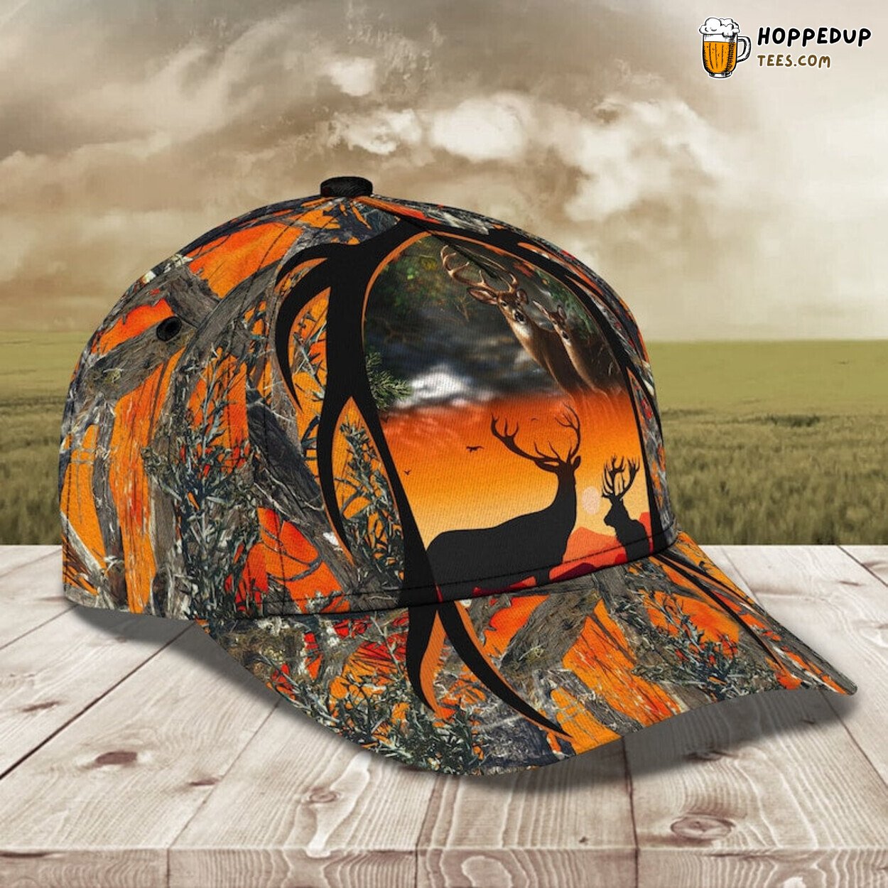 Hunting Deer Hat Personalized Name Cap Men Hunter Father’s Day Design