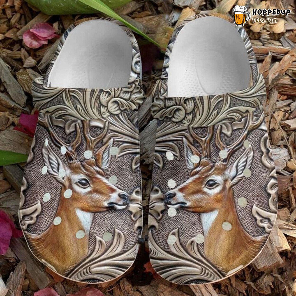 Hunting Deer Head Themed Classic Comfortable Unique Clogs Shoes