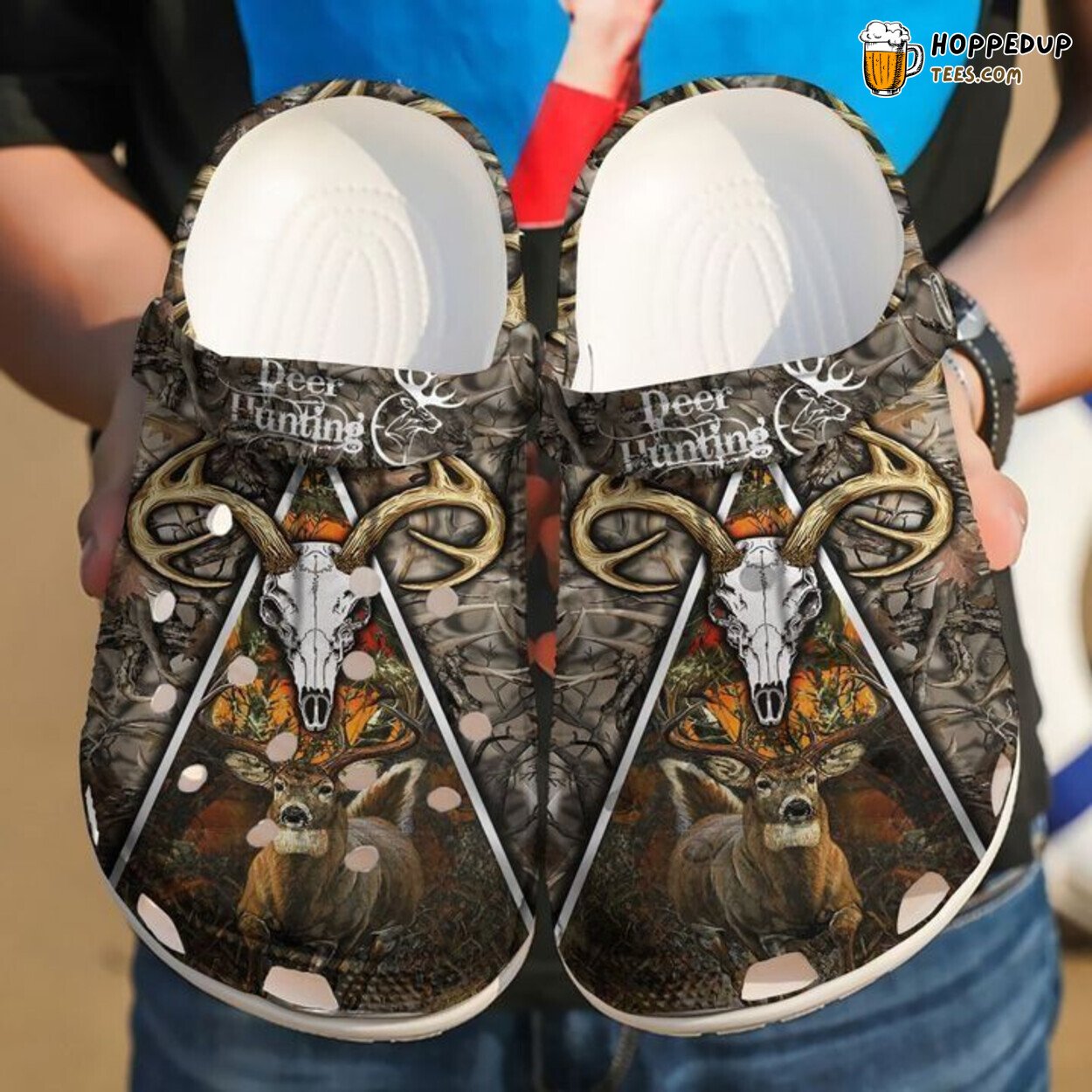Hunting Deer Themed Classic Comfortable Clogs Shoes Outdoor Enthusiasts Gift