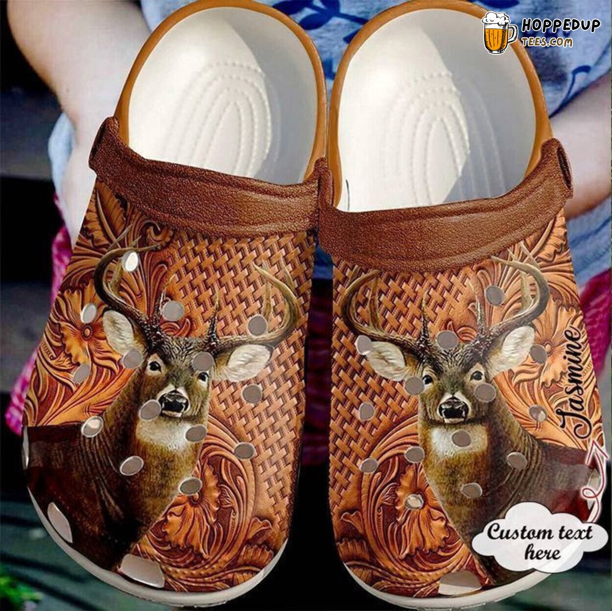 Hunting Personalized Beautiful Whitetail Theme Classic Comfortable Clogs Shoes