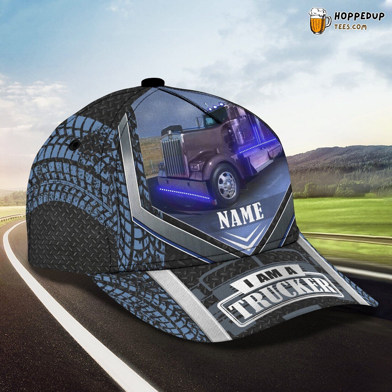 I Am A Trucker Personalized Name 3D Classic Design Cap Elegance Style